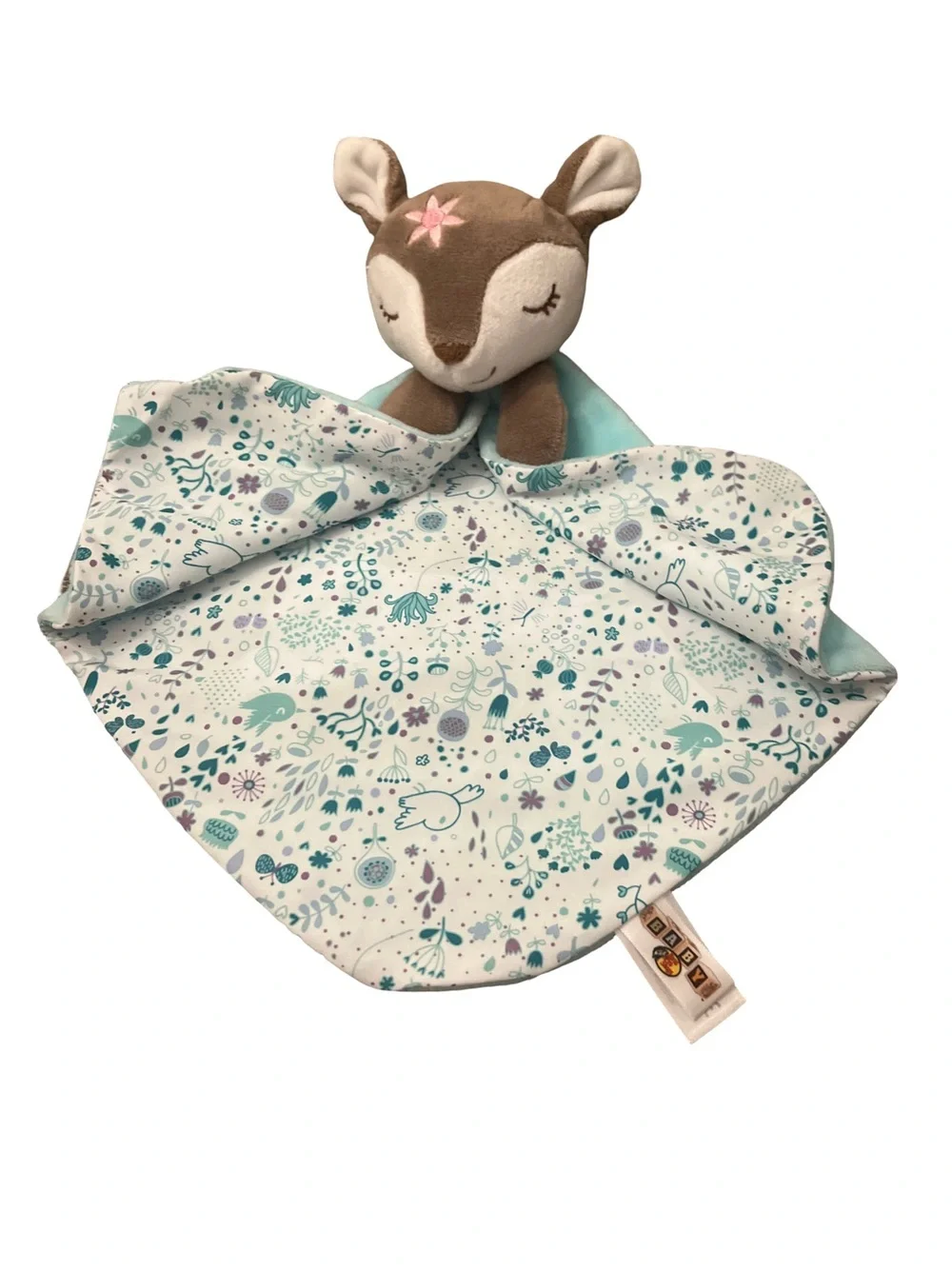 Baby Bass Pro Shop Deer Fawn Lovey Security Blanket Green